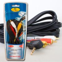 FTT1-043 3.5mm γωνιακό 4c αρσ. - 3 rca 2.5m