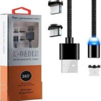 Καλώδιο Magnet 3 σε 1 - USB - Lightning/MicroUSB/Type-C - 3.5A - 1m - 080233
