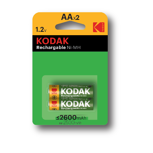 30955080 Kodak rechargeable Ni-MH AA battery 2600mAh (2 pack) ΤΙΜΗ/ΤΕΜΑΧΙΟ