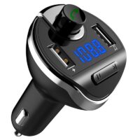 T20 Wireless Bluetooth Car Kit MP3 Player FM Transmitter Radio Hands-Free Call - Black