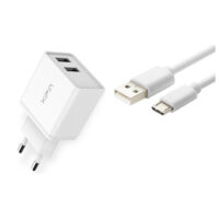 Micro-Usb Xipin EU-03T Dual USB 2.4A Charger + Micro Usb Cable