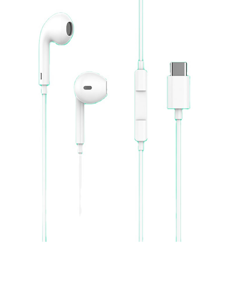 XIPIN HX-05 Ενσύρματα ακουστικά Type-c , hd mic - Λευκό - Image 2