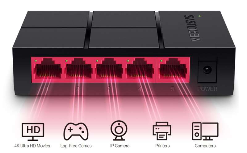 MERCUSYS Desktop Switch MS105G, 5x 10/100/1000 Mbps, Ver. 1 - Image 2