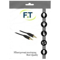 FTT16-017 Gold ΚΑΛΩΔΙΩΣΗ 3.5mm STEREO ΑΡΣΕΝΙΚΟ - 3.5mm STEREO ΑΡΣΕΝΙΚΟ 5m