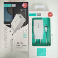 Lightning -  Xipin EU-04T QC3.0  18W/3A Charger +Lightning Cable 1m.