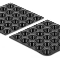 DELOCK Αυτοκόλλητη βάση προστασίας 18309, 3Μ, 10x3mm, μαύρη, 50τμχ