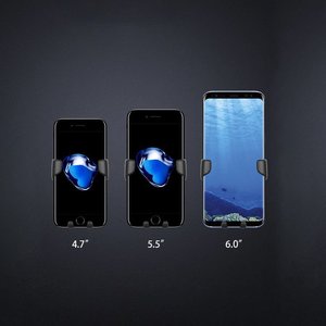 Βάση αεραγωγού αυτοκινήτου Gravity ACC-237 για smartphone έως 6", μαύρη - Image 2