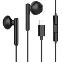 CELEBRAT earphones με μικρόφωνο G16, Type-C, 1.2m, μαύρα
