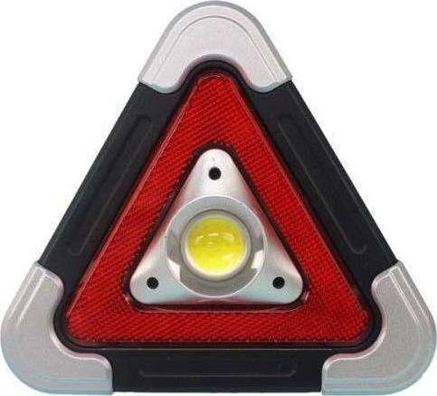 Hurry Bolt HB-6609 Φακός Επαναφορτιζόμενος - Τρίγωνο Ασφαλείας Silver