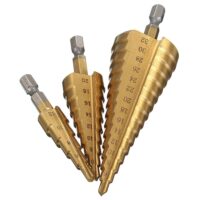 Drillpro 3pcs 4-12/20/32mm HSS Titanium