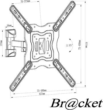 LCD 7040-1 Βάση τηλεόρασης 32”- 55” - Image 2