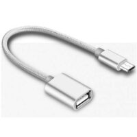 FTT4-053 ΚΑΛΩΔΙΟ Micro USB-OTG 14cm Ασημί