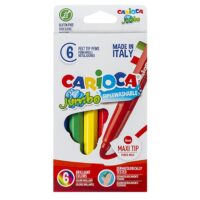 ΜΑΡΚΑΔΟΡΟΙ CARIOCA JUMBO 6mm ΣΕΤ=6 ΧΡΩΜΑΤΑ  Carioca 40568