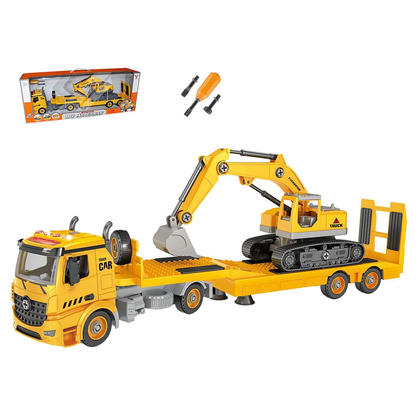 ΝΤΑΛΙΚΑ FRICTION ΜΕ ΕΚΣΚΑΦΕΑ DIY 79ΤΕΜ ΜΕ ΦΩΣ & ΗΧΟ 66x25x15cm ToyMarkt 902182
