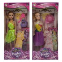 ΚΟΥΚΛΑ POPULAR GIRL & ΑΞΕΣΟΥΑΡ & ΦΟΡΕΜΑΤΑ 14x32x5cm ToyMarkt 922072