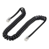 FTT16-312 Black Τηλεφ. καλωδίωση SPIRAL ΑΚΟΥΣΤΙΚΟΥ 6P4C 1.5m