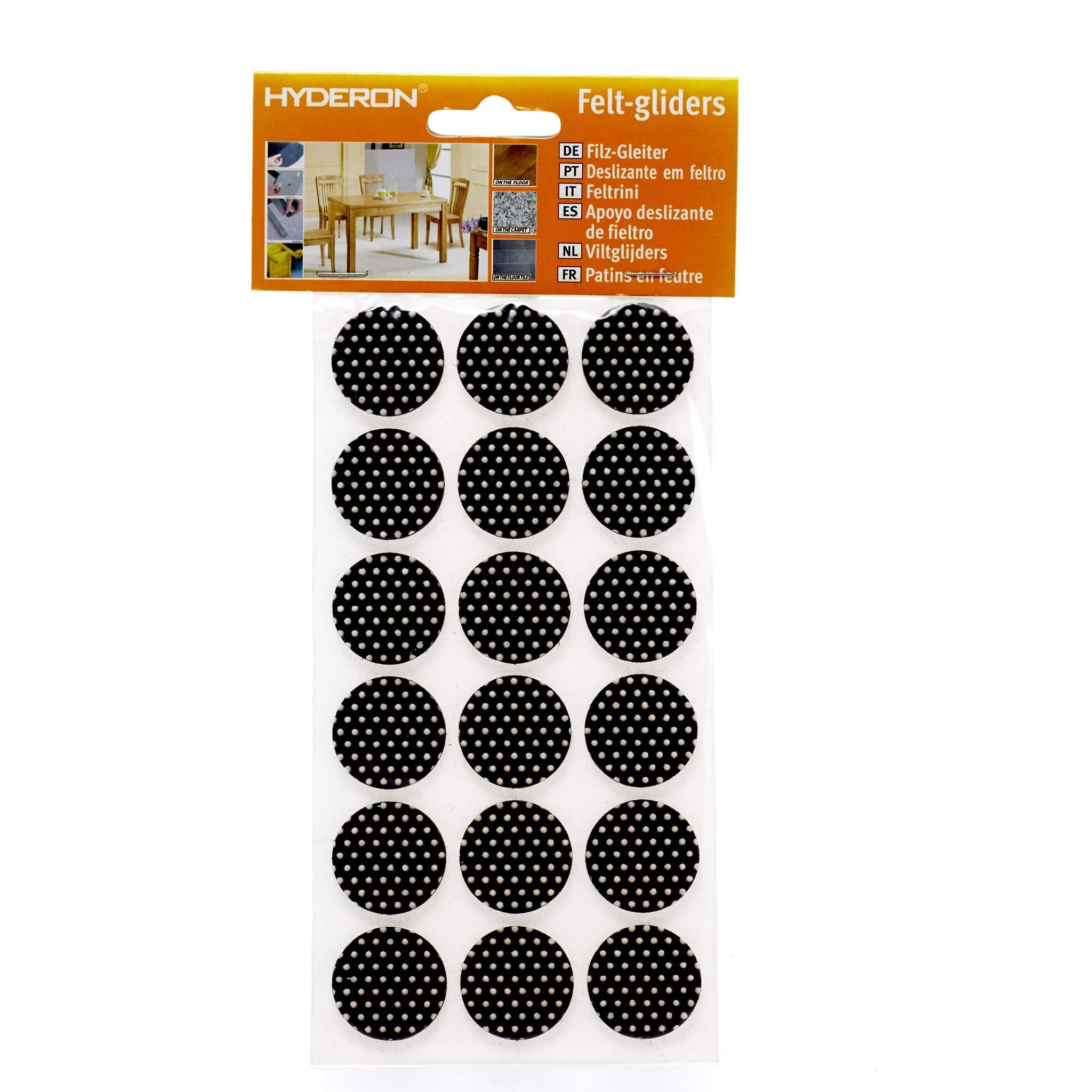 HYDERON FELT-GLIDERS 28mm 18PCS