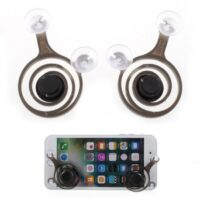 1 Pair Mini Fling Mobile Game Remote Control Joystick with Suction Mounts μαυρο