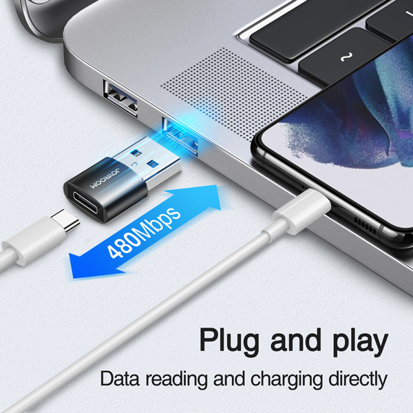JOYROOM αντάπτορας USB σε USB Type-C S-H152, μαύρος, 2τμχ - Image 2