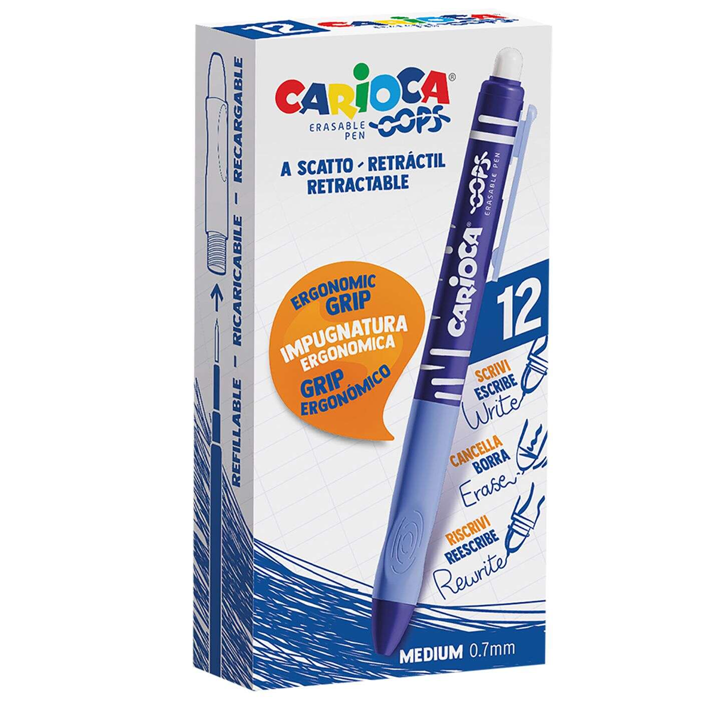 ΣΤΥΛΟ ΠΟΥ ΣΒΗΝΕΙ ΜΕ ΓΟΜΑ ΤΖΕΛ 0.7mm Carioca 43043/02
