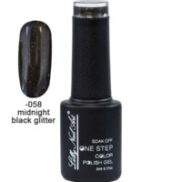 Ημιμόνιμο μανό one step 5ml - Midnight black glitter [40504002-058]