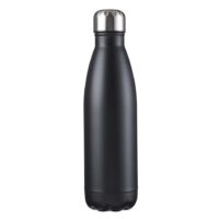 1000ml  Ανοξείδωτο Μπουκάλι Παγούρι Θερμός με Καπάκι Ασφαλείας Μαυρο