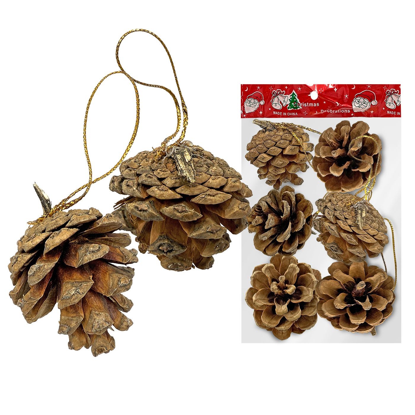 ΚΟΥΚΟΥΝΑΡΙΑ ΚΡΕΜΑΣΤΑ ΠΑΚ=6ΤΕΜ 4cm Xmasfest 1131935