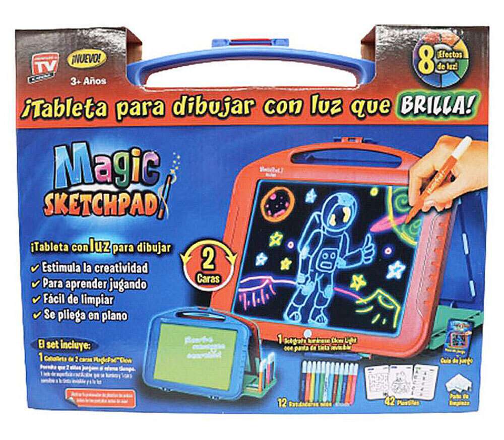 Magic Sketchpad Φορητός Πίνακας Ζωγραφικής με Λαβή Glow Drawing Pad για παιδιά