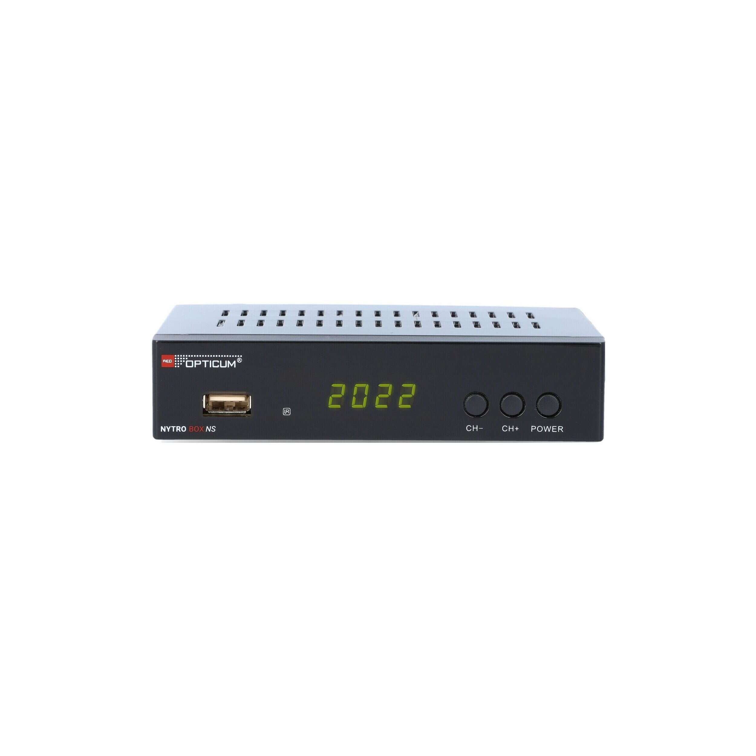 Opticum Nytro Box NS Hybrid H.265 με διπλό τηλεχειριστήριο, πλήκτρα στη πρόσοψη 11996