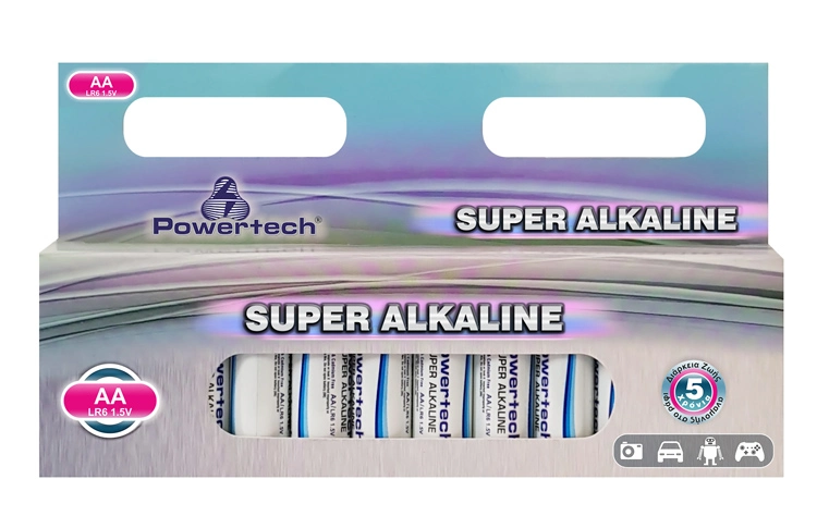 POWERTECH Super Αλκαλικές μπαταρίες PT-862, AA LR6 1.5V, 12τμχ