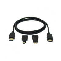 Καλώδιο HDMI 1.5m 1.4V, 3D με Αντάπτορες Mini HDMI και Micro HDMI YWX-3X1 Μαύρο