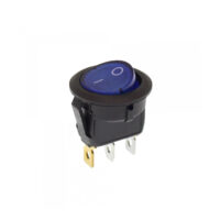 Διακόπτης On - Off 3 Pins με Μπλε Φωτισμό 6A 220V XM07