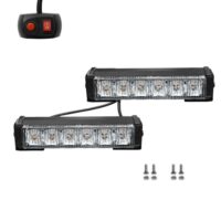 Σετ Βιδωτοί Φάροι Αυτοκινήτου-Φορτηγού LED 12 SMD 12V-24V IP65 με 20 Λειτουργίες Ψυχρό Λευκό - Πορτοκαλί 2τμχ