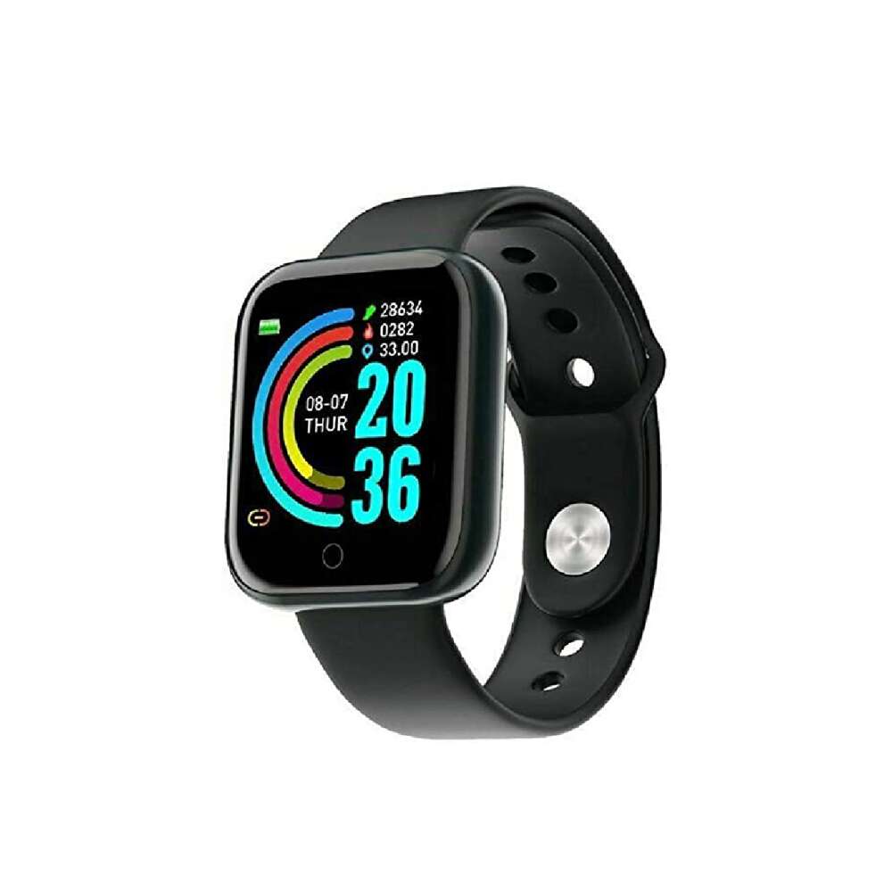 Smartwatch με Παλμογράφο και Απάντηση Κλήσεων - Μηνυμάτων Y68 Μαύρο