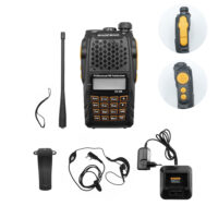 Ασύρματος Φορητός Πομποδέκτης VHF - UHF 7W 1 τμχ BAOFENG BF-UV6R Μαύρο