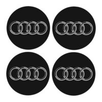 Αυτοκόλλητα Σήματα Audi 5cm για Ζάντες Αυτοκινήτου Σετ 4 τμχ