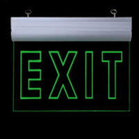 Διάφανη Φωτιζόμενη Πινακίδα με Σήμανση EXIT Διπλής Όψης 220V 37x20cm 2τεμ. 17959011