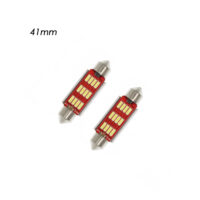 Σετ LED Πλαφονιέρας C5W 41mm 12V 12 SMD Ψυχρό Λευκό 6000K 2τμχ