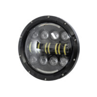 LED Στρογγυλός Αδιάβροχος Προβολέας Αυτοκινήτου 7   40W 12-24V με Βύσμα H4 Ψυχρό Λευκό - Πορτοκαλί
