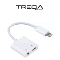 Αντάπτορας Ακουστικών Lightning σε Jack 3.5mm με Παράλληλη Φόρτιση Lightning Treqa CA-1062 Λευκό