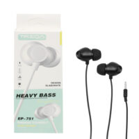 Ακουστικά Κινητού Handsfree In-ear με Βύσμα Jack 3.5mm Treqa EP-751 Μαύρα