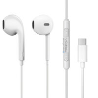Ακουστικά Κινητού Handsfree Earbuds με Βύσμα Type-C Treqa EP-754 Λευκό