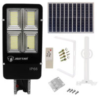 Led Αδιάβροχο Ηλιακό Φωτιστικό Δρόμου 300W 28800LM με Βάση Στήριξης και Τηλεχειριστήριο Jortan JT-YS-300W