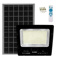 Led Αδιάβροχος Ηλιακός Προβολέας 800W 64000LM με Πάνελ και Τηλεχειριστήριο Rixme RL.N-800W