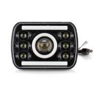 LED Αδιάβροχος Προβολέας Αυτοκινήτου 12-24V με Βύσμα H4 Ψυχρό Λευκό - Πορτοκαλί