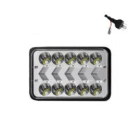 LED Αδιάβροχος Προβολέας Αυτοκινήτου 7" 12-24V με Βύσμα H4 Ψυχρό Λευκό - Πορτοκαλί