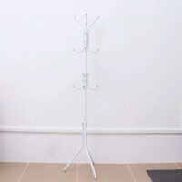 Καλόγερος Μεταλλικός με 3 Επίπεδα και 12 Γάντζους 42x42x172cm Λευκό