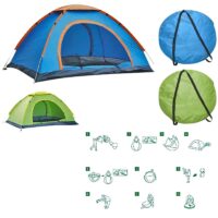 ΣΚΗΝΗ POP UP 4 ΑΤΟΜΩΝ 2 ΠΟΡΤΕΣ 2x2x1,35m (Συσκευασία Φ66cm) SUMMERtiempo 62700