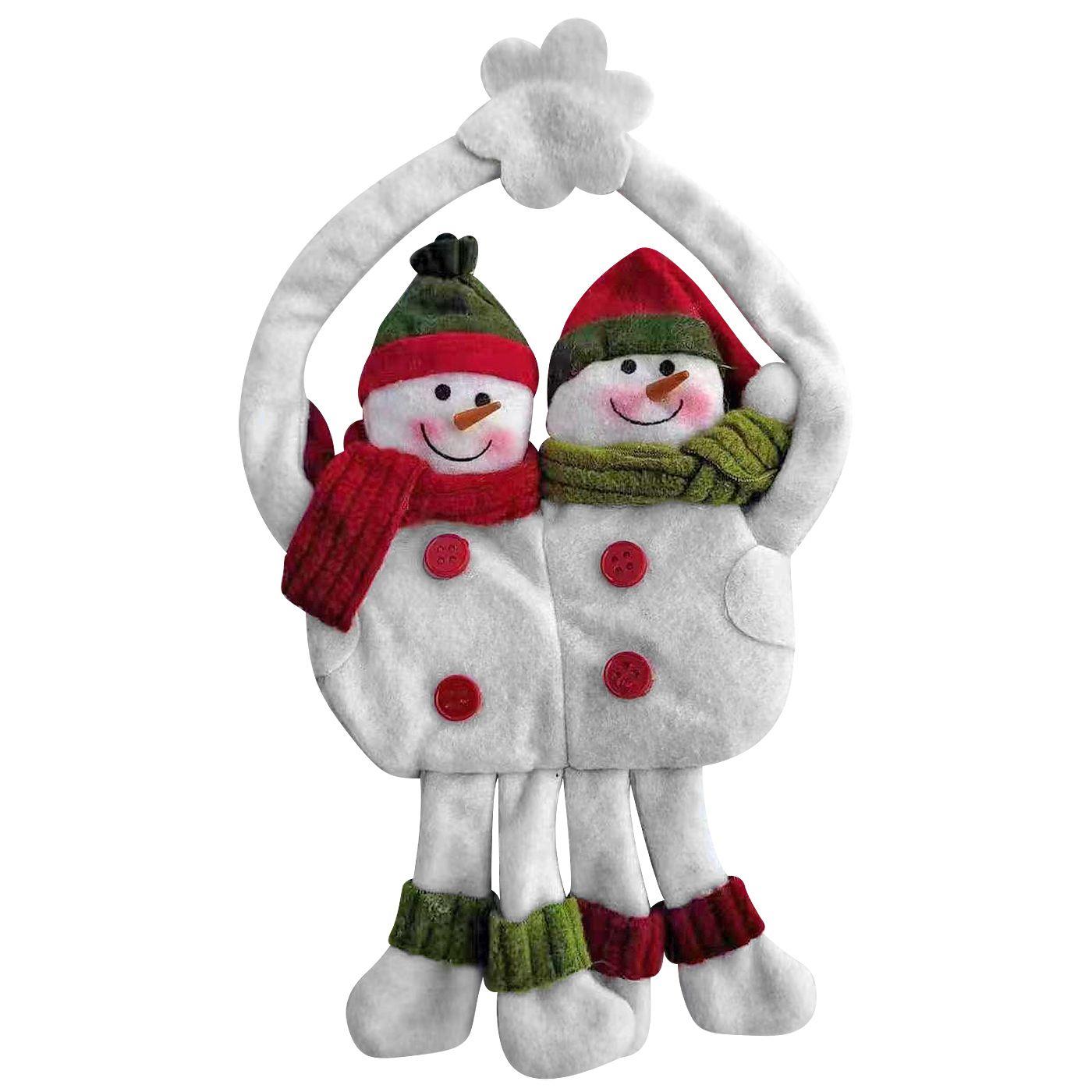 ΣΤΟΛΙΔΙ ΚΡΕΜΑΣΤΟ ΧΙΟΝΑΝΘΡΩΠΟΙ 25x15cm Xmasfest 1133432