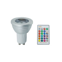 Λάμπα LED για Ντουί GU10 RGBW 3W 240LM με Τηλεκοντρόλ RZ-0134 Λευκή